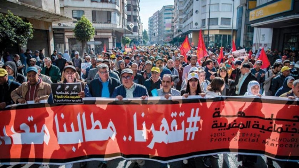 Protesters in Morocco