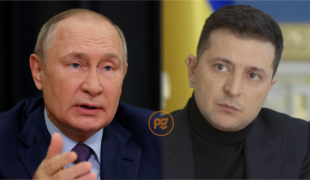 Russian President Vladimir Putin and Ukrainian President Volodymyr Zelensky