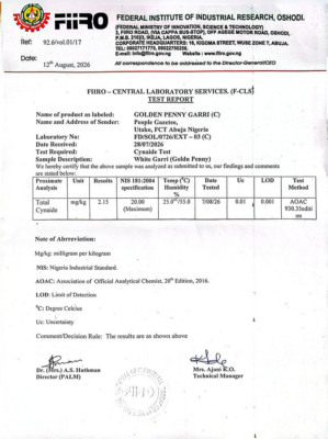 Test Result of Sample C