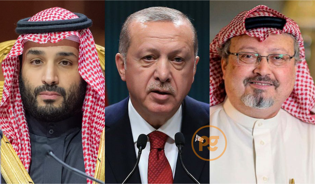 Saudi Crown Prince Mohammed bin Salman, President Tayyip Erdoğan and Jamal Khashoggi