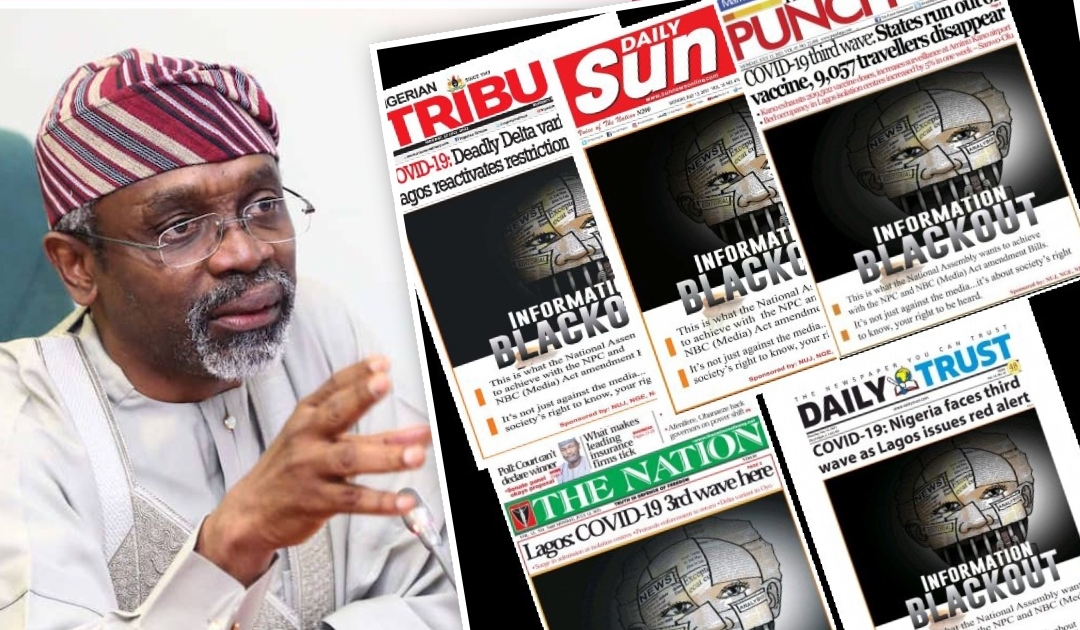 Gbajabiamila and newspapers cover