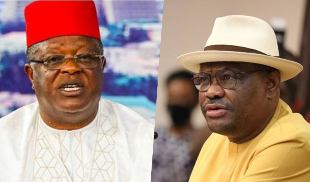 David Umahi and Nyesom Wike composite