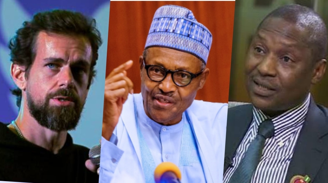 Jack Dorsey, Muhammadu Buhari and Abubakar Malami