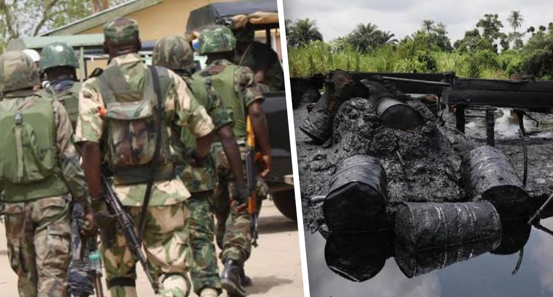Nigerian soldiers/illegal refinery
