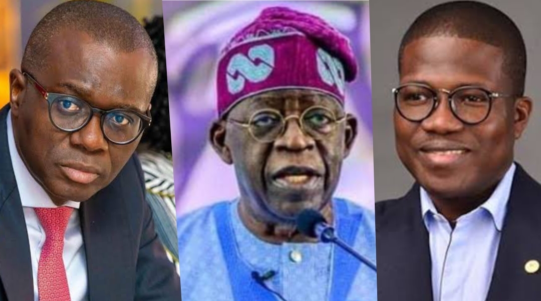 Babajide Sanwo-Olu, Bola Tinubu and Hakeem Muri-Okunola