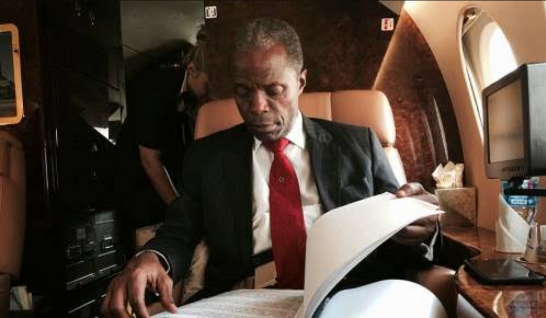 Vice President Yemi Osinbajo in a plane