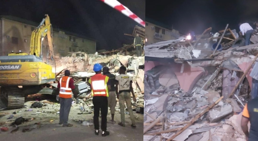 Photos from collapsed building (Credit: Adebola Ajayi/Peoples Gazette)