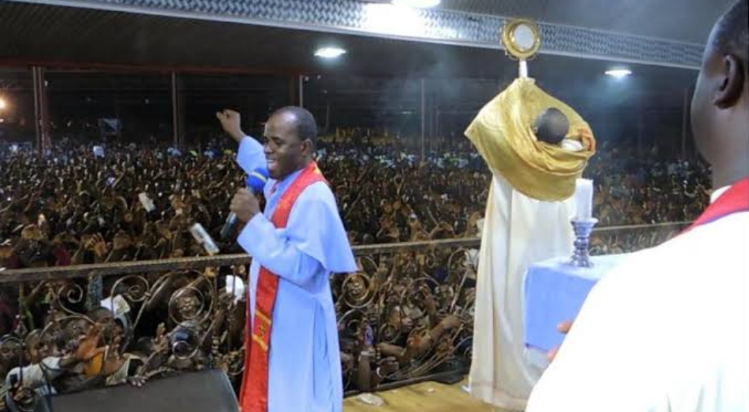 Father Ejikeme Mbaka on Adoration Centre ground, Enugu