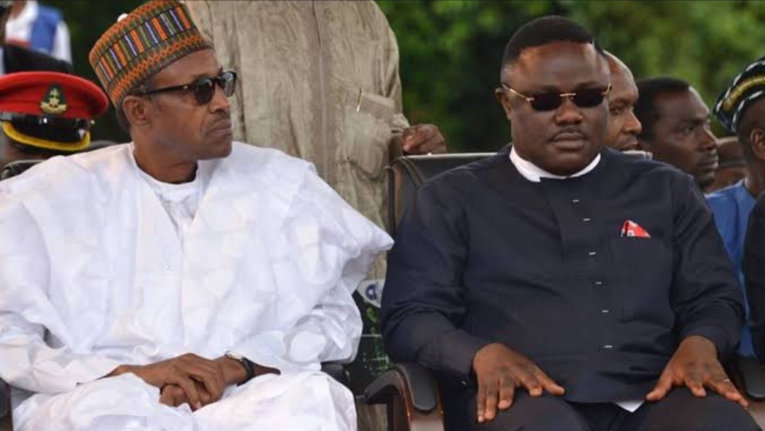 President Muhammadu Buhari and Ben Ayade