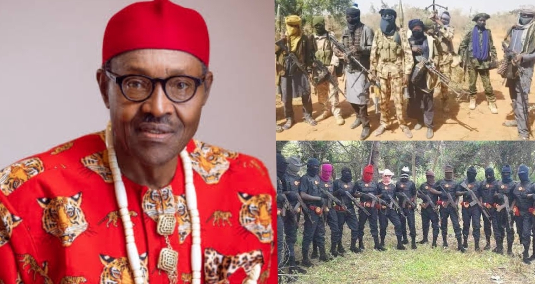 President Muhammadu Buhari, bandits and IPOB