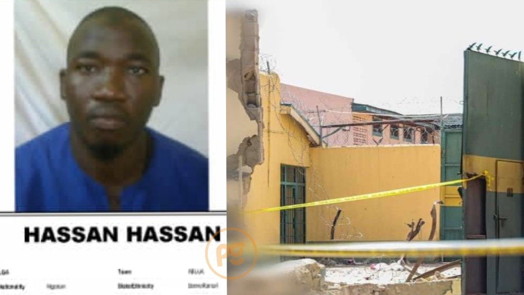 Hassan Hassan/bombed Kuje Prison gate