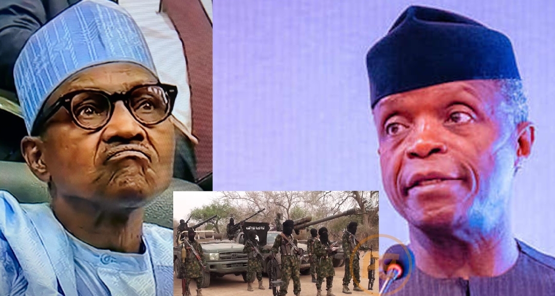 President Muhammadu Buhari, Yemi Osinbajo and Boko Haram