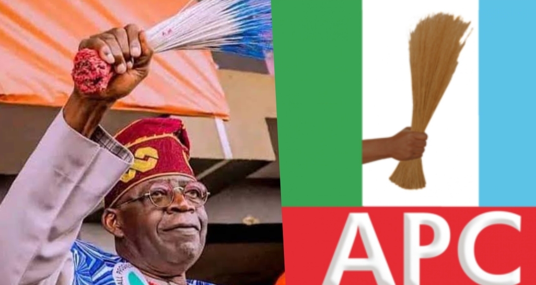 Bola Tinubu and APC logo