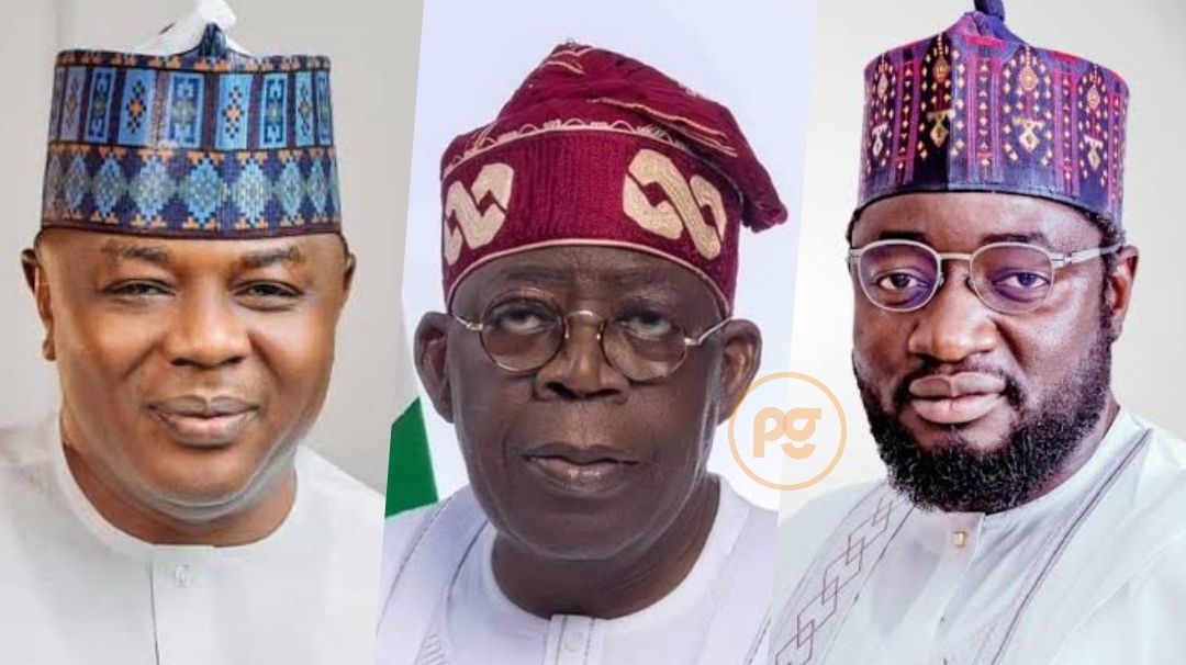 Aliyu Betara, President Bola Tinubu and Yusuf Gagdi