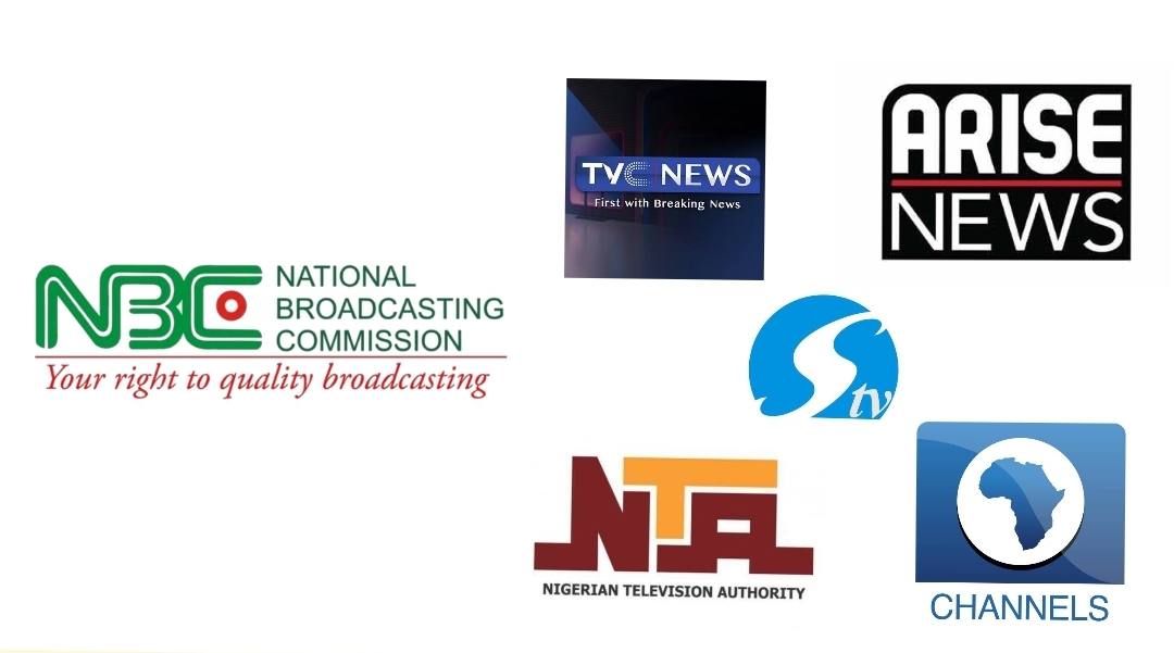 NBC, TVC, Channels TV, NTA, Arise TV and Silverbird TV