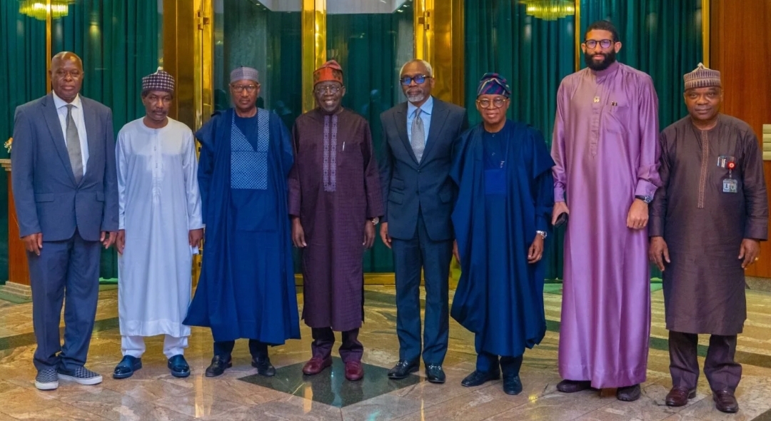 President Bola Tinubu and some of his aides (Credit: NAN)