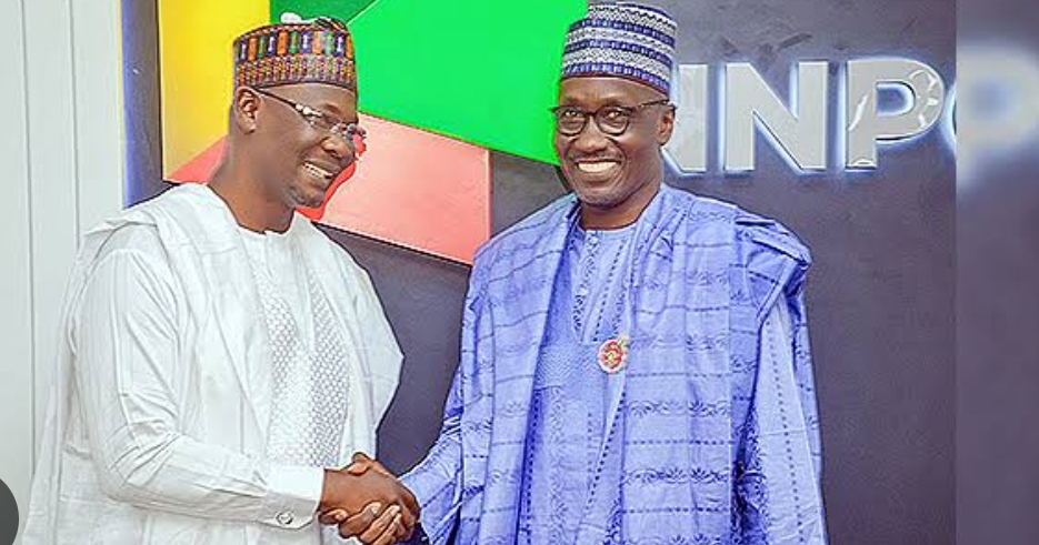 Nasarawa governor Abdullahi Sule and NNPCL boss, Mele Kyari (Credit: NNPCL)
