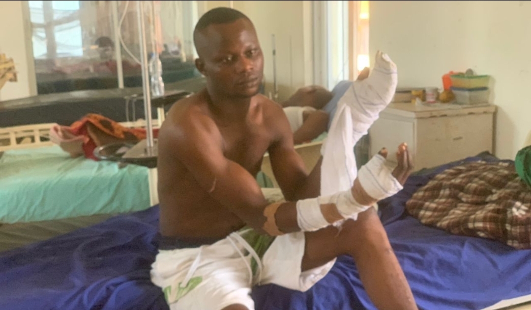 Farmer attacked by bandits in Akure, Ondo State (Credit: Tosin Ajuwon/Peoples Gazette)