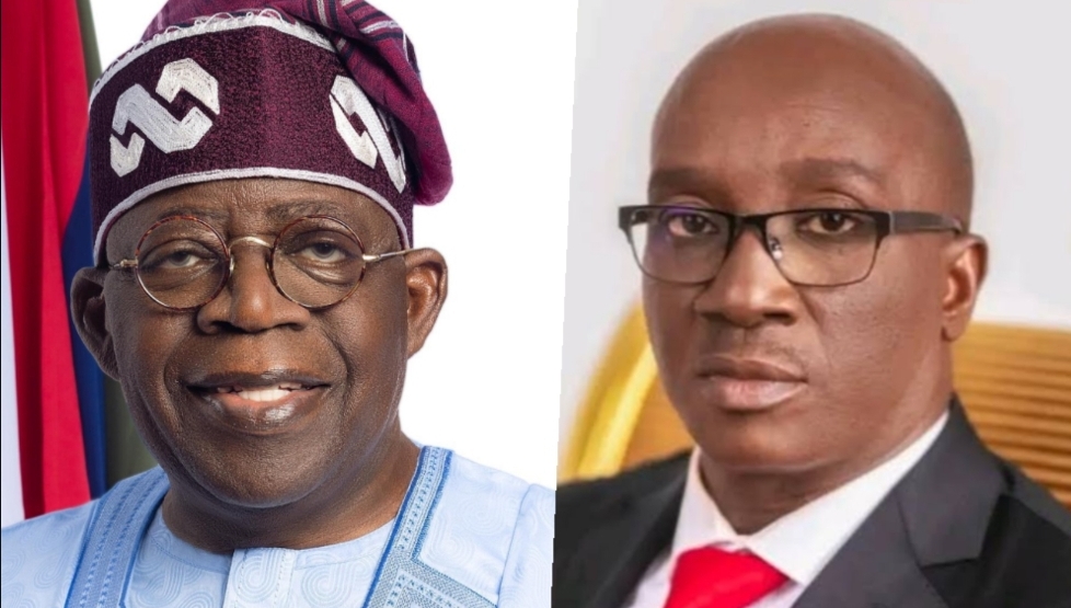 President Bola Tinubu and Mondag Okpebholo