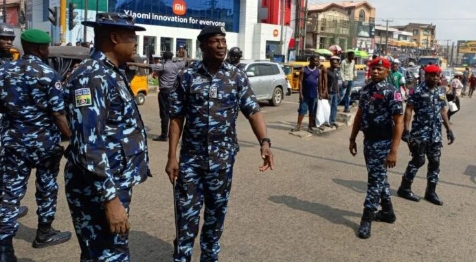Lagos CP Olohundare Jimoh, during the show of force