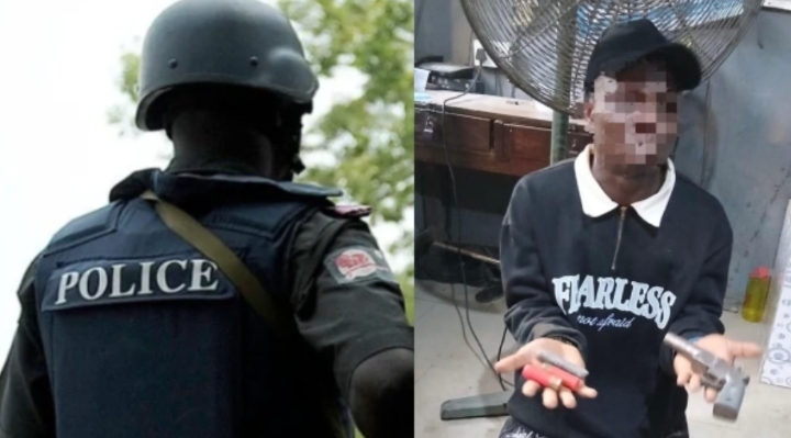 Police and alleged arms courier