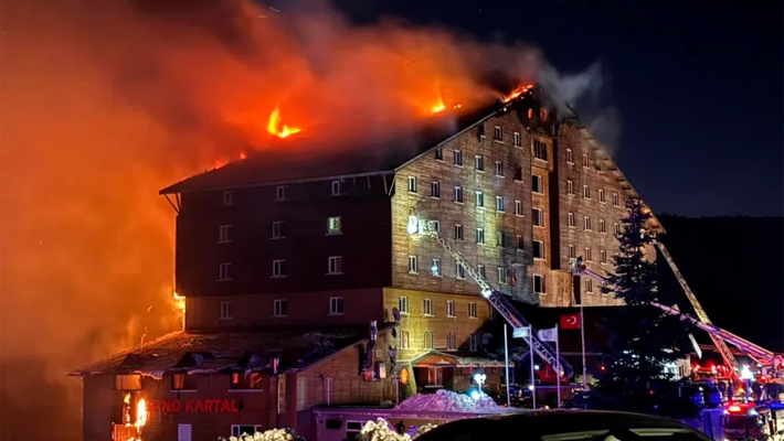 Ski resort fire