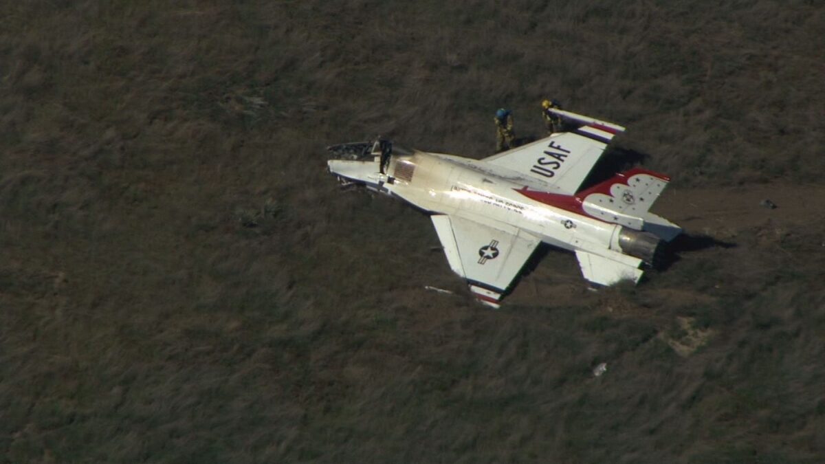 Crashed U.S. fighter jet