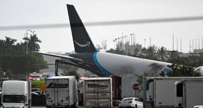 Crashed Amazon cargo plane