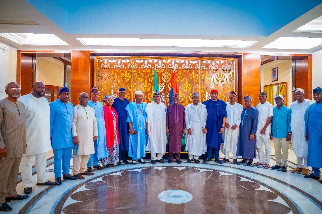 President Bola Tinubu and delegation from the National Assembly