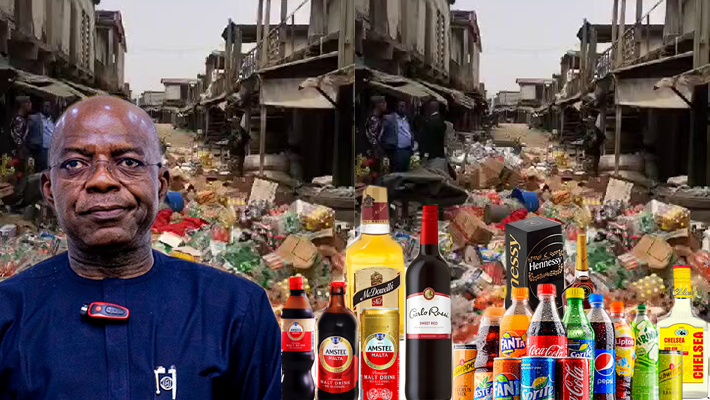 Governor Otti; Aba Cemetery Market and drinks