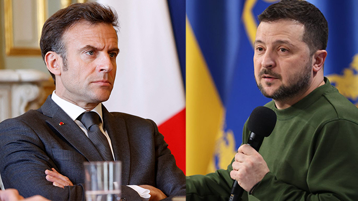 Macron and Zelensky