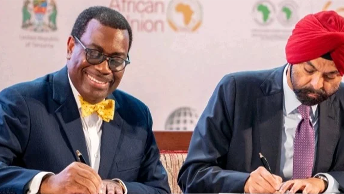 Akinwumi Adesina and World Bank president, Ajay Banga