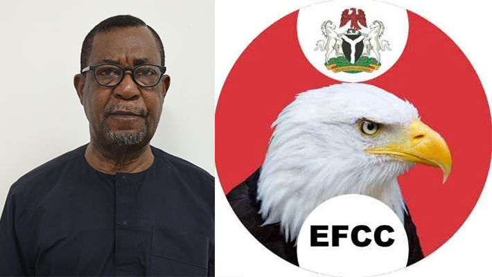 Olu Agunloye and the EFCC logo