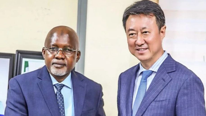 Chinese Ambassador to Nigeria, Yu Dunhai,Minister of State for Humanitarian Affairs and Poverty Reduction, Yusuf Sununu