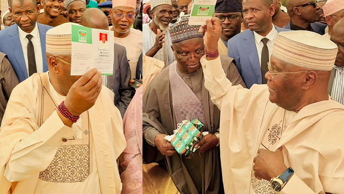 Mr Atiku Abubakar with ADC membership card