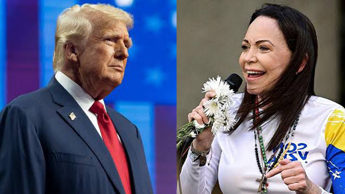 Trump and Maria Corina Machado.
