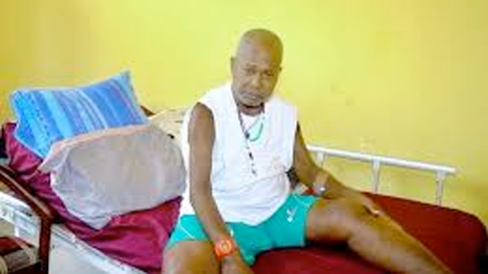 Henry Nwosu on his sick bed.