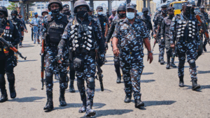 Armed policemen in Benue State.