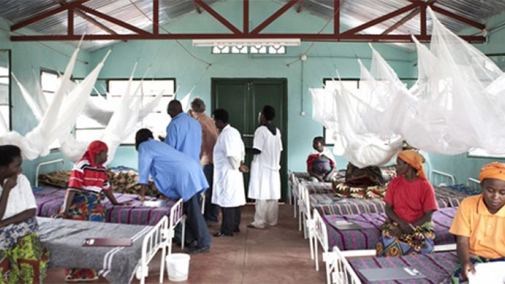 Burundian hospital with patients