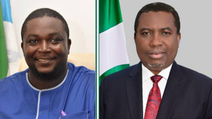 Acting National Chairman, Peter Ameh and Amupitan