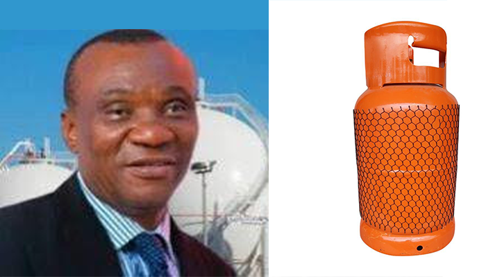 NALPGAM President, Edu Inyang and gas cylinder.