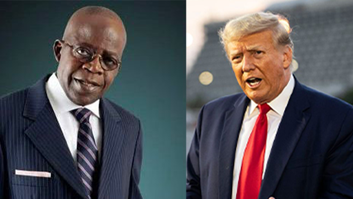 Tinubu in suit, Trump