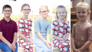 Five young Canadian siblings