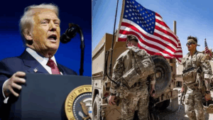 Trump and U.S. forces.
