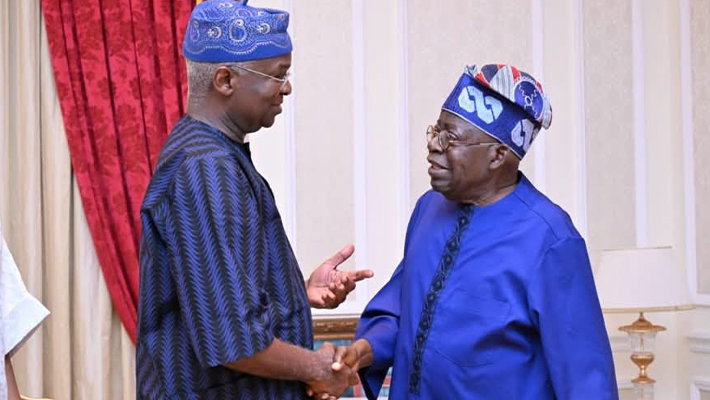 President Bola Tinubu and former Lagos State Governor and ex-Minister of Works, Power and Housing, Babatunde Fashola,