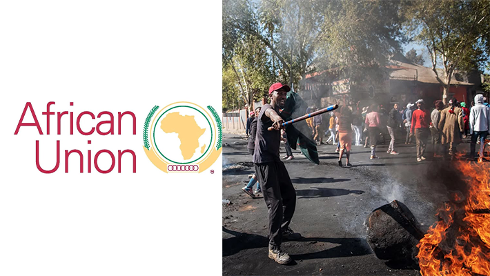 AU logo and South African xenophobes