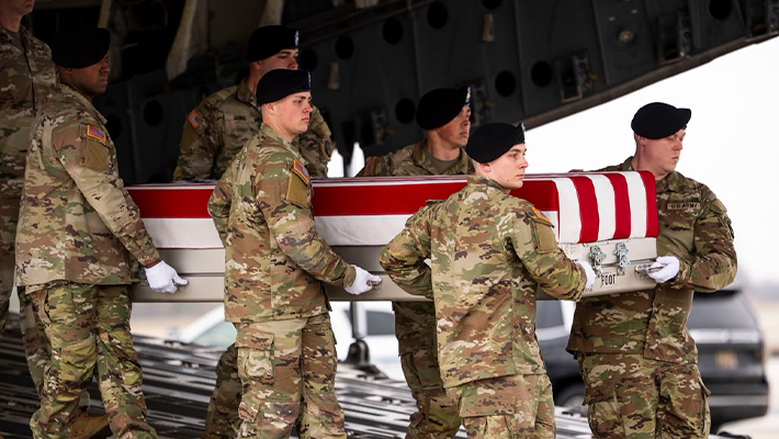 Coffins of U.S. servicemen