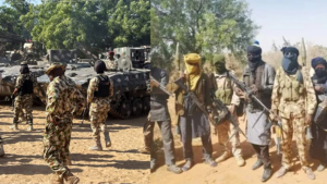 Troops and masked bandits
