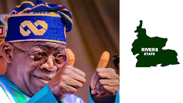 Rivers logo and Tinubu