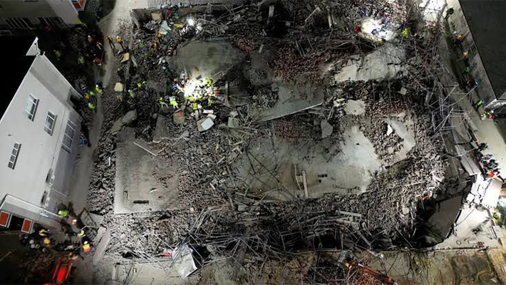 Building collapse in South Africa